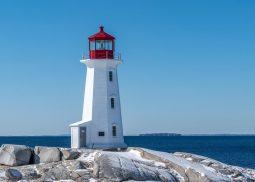 Nova Scotia lighthouse on the Atlantic coast